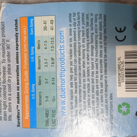 Due North Everyday Pro Winter Traction Ice Cleats size Large (10) - Picture 7 of 7